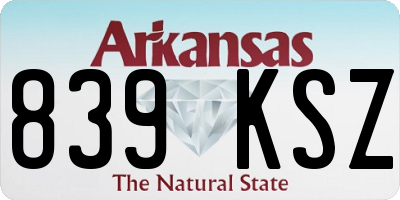 AR license plate 839KSZ