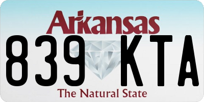 AR license plate 839KTA