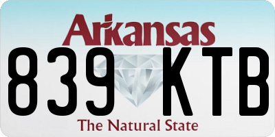 AR license plate 839KTB