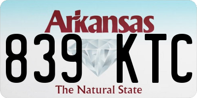 AR license plate 839KTC