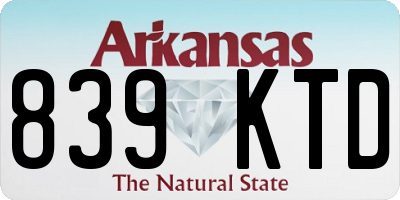 AR license plate 839KTD