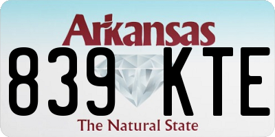 AR license plate 839KTE