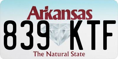 AR license plate 839KTF