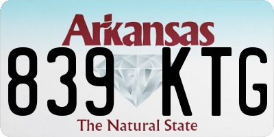 AR license plate 839KTG