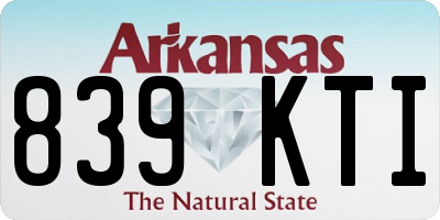 AR license plate 839KTI