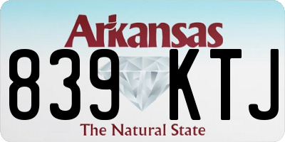 AR license plate 839KTJ