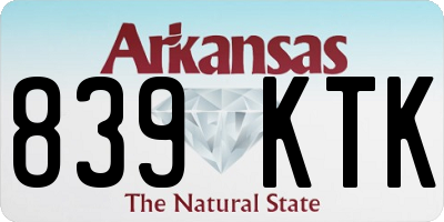 AR license plate 839KTK