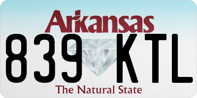 AR license plate 839KTL