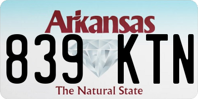 AR license plate 839KTN