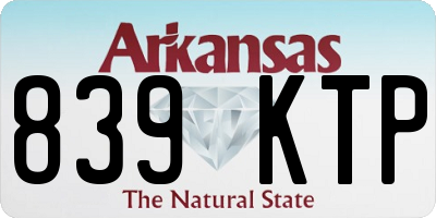 AR license plate 839KTP