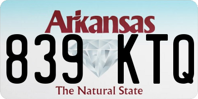 AR license plate 839KTQ