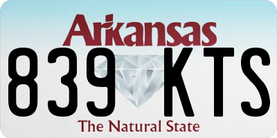 AR license plate 839KTS