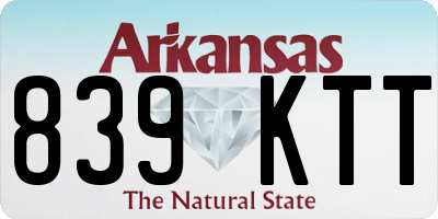 AR license plate 839KTT