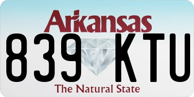 AR license plate 839KTU