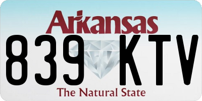AR license plate 839KTV