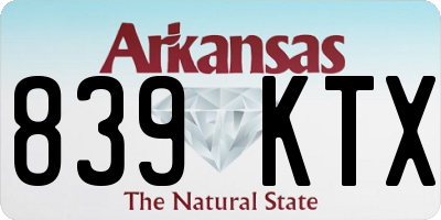 AR license plate 839KTX