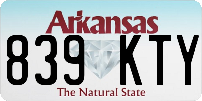 AR license plate 839KTY