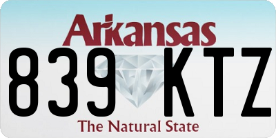AR license plate 839KTZ