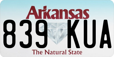 AR license plate 839KUA