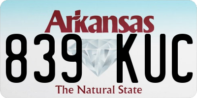 AR license plate 839KUC