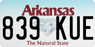 AR license plate 839KUE