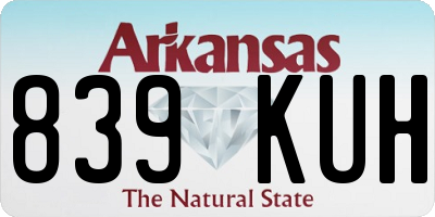AR license plate 839KUH