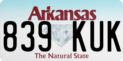 AR license plate 839KUK