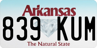 AR license plate 839KUM