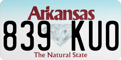 AR license plate 839KUO