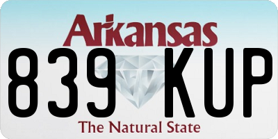 AR license plate 839KUP