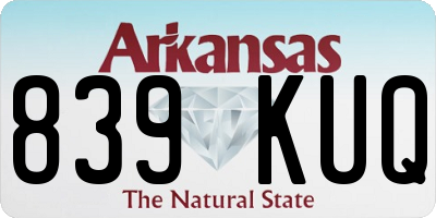 AR license plate 839KUQ