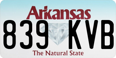 AR license plate 839KVB