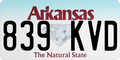 AR license plate 839KVD