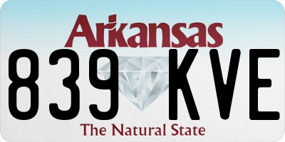 AR license plate 839KVE
