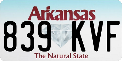 AR license plate 839KVF