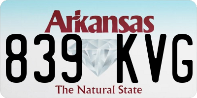 AR license plate 839KVG