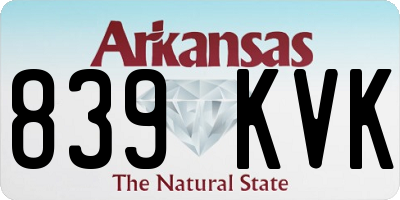 AR license plate 839KVK