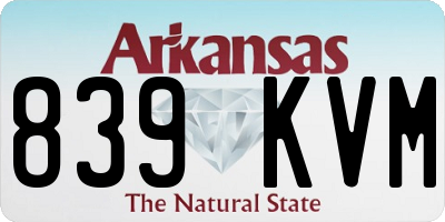 AR license plate 839KVM