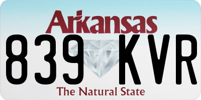 AR license plate 839KVR