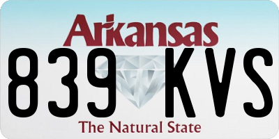 AR license plate 839KVS