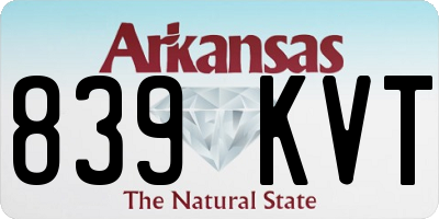AR license plate 839KVT