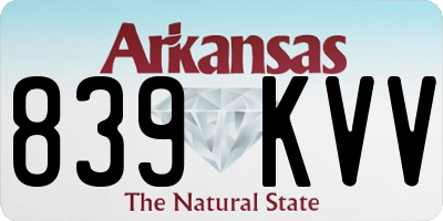 AR license plate 839KVV