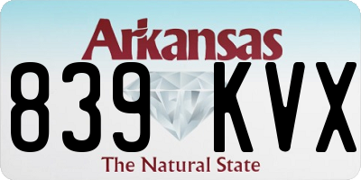 AR license plate 839KVX