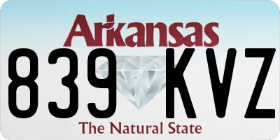 AR license plate 839KVZ