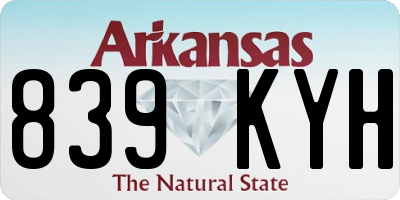 AR license plate 839KYH
