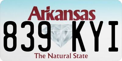 AR license plate 839KYI