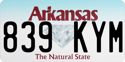 AR license plate 839KYM