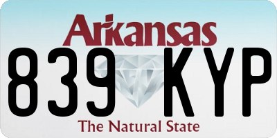 AR license plate 839KYP