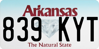 AR license plate 839KYT