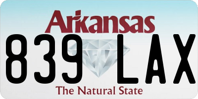 AR license plate 839LAX